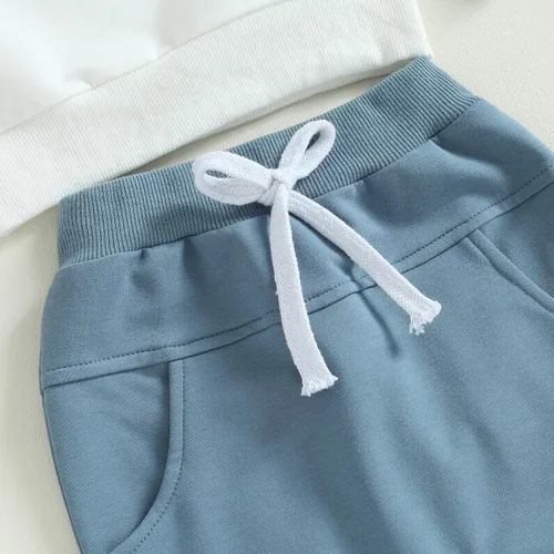 Vista 5 de Thorn Tree Conjunto de sudadera de manga larga para niños pequeños, 2 piezas, para otoño e invierno