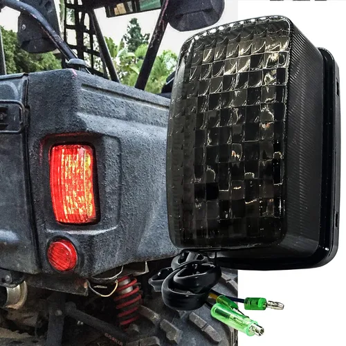 Vista 3 de YFM, luz LED trasera de freno con vidrio nublado para Yamaha atv, utv 350 400 450 660 250 4x4 Yamaha Grizzly, Viking, Rhino, Big Bear, Kodiak