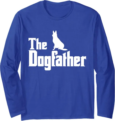 Vista 3 de The Dogfather - Camiseta de manga larga con diseño de pastor alemán Negro