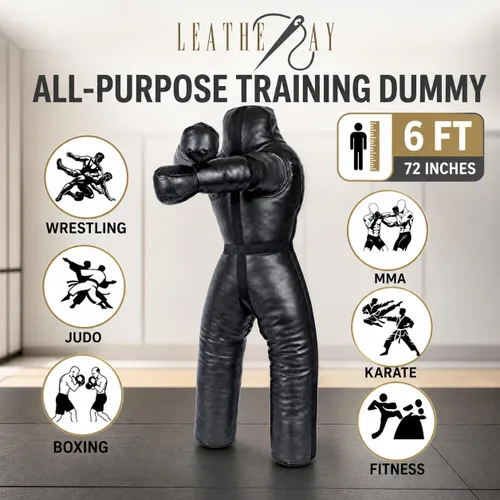 Vista 7 de Jiu Jitsu Judo Saco de boxeo Grappling Maniquí posición de pie Lucha Lucha Lanzamiento BJJ Dummy Jiu Jitsu Saco de boxeo Negro -Sin relleno