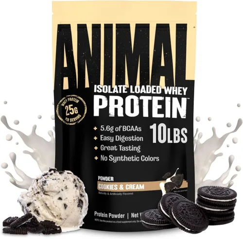 Vista 20 de Animal Whey Protein Isolate Powder 25g Protein Banana Split 2lb
