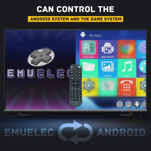 Vista 5 de Kinhank Super Console X2 pro with 100000+Games Retro Game Console,Video Game Console with EmuELEC 4.5Android 9.0 in 1, 2.4G+5G and BT 5.0,Compatible