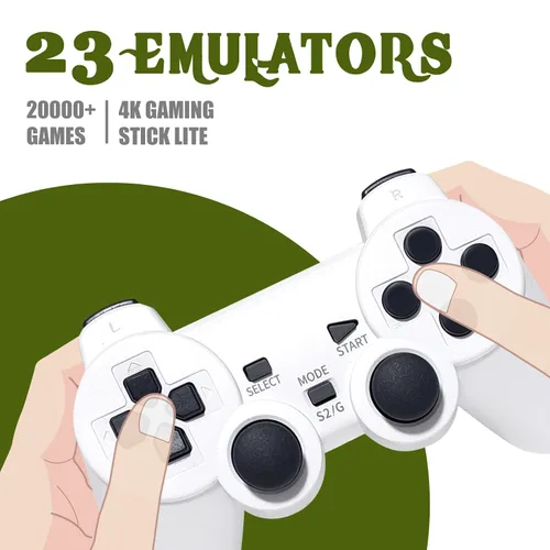 Vista 7 de Retro Gaming Console Stick – Plug & Play Video Game Stick with 20,000+ Classic Games, 20+ Emulators, 4K HDMI Output, 2.4GHz Wireless Controllers