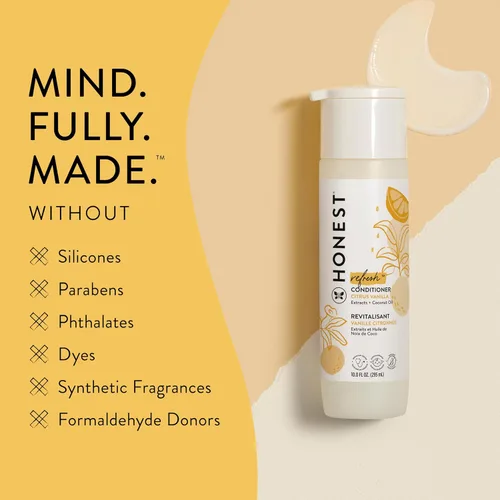 Vista 4 de The Honest Company Acondicionador de vainilla cítrica + paquete desenredante acondicionador (10 onzas líquidas, 4 onzas líquidas) Derivado