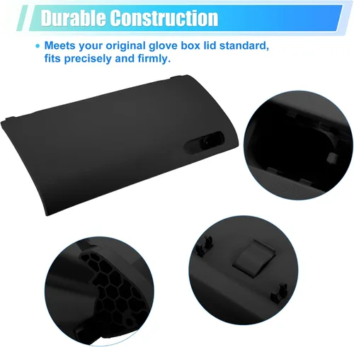 Vista 4 de uxcell Tapa de la tapa de la guantera para Audi A4 S4 2001-2008 No.8E1857124A negro