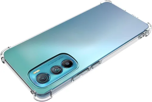Vista 4 de USTIYA Funda para Motorola Moto Edge 30 5G Clear TPU Cuatro Esquinas Cubierta Protectora Transparente Suave Funda