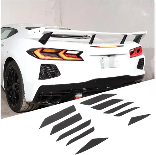 Vista 3 de Película de luz trasera precortada de tinte de humo compatible con Chevrolet Chevy Corvette C8 2020 2021 2022 2023, calcomanías adhesivas de luces