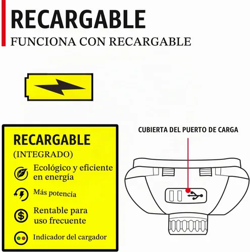 Vista 7 de Coast FLX40R - Linterna frontal LED con batería recargable incorporada de 800 lúmenes con lente de enfoque giratorio ultra correa