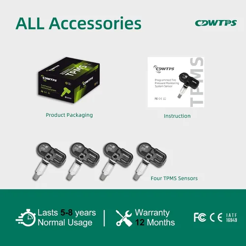 Vista 7 de Sensor de presión de neumáticos CDWTPS, 42607-33021 sensor TPMS, PMV-107J 315 Mhz, sistema de monitoreo de presión de neumáticos compatible