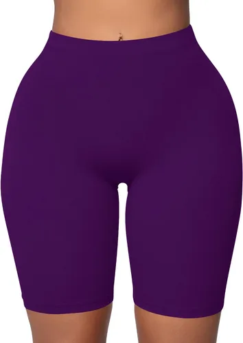 Vista 2 de BORIFLORS Pantalones cortos de ciclismo de cintura alta para mujer