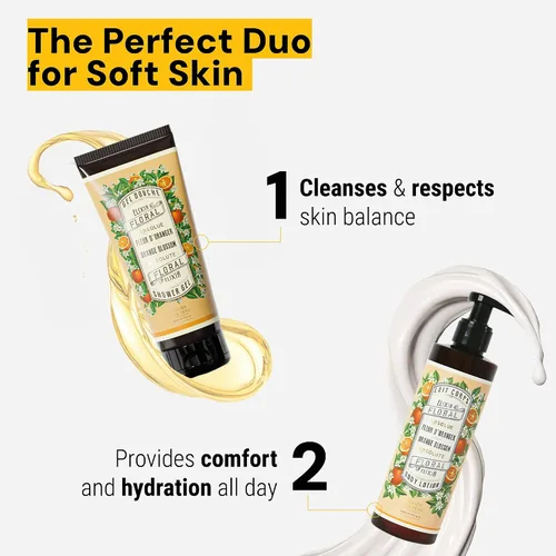 Vista 7 de Panier des Sens - Gel de ducha hidratante de flor de naranja para mujeres y hombres - Gel de ducha suave 95% ingredientes naturales para pieles