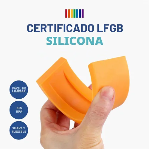 Vista 3 de BLUE GINKGO - Rompecabezas de silicona de arcoíris apilables - Rompecabezas de anidación arcoíris Montessori Juguete de apilar para niños y niños