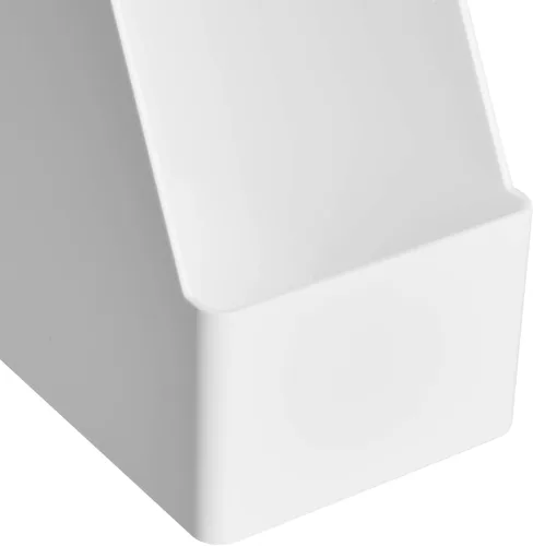 Vista 7 de Amazon Basics Organizador rectangular de escritorio de plástico, revistero, blanco, paquete de 2