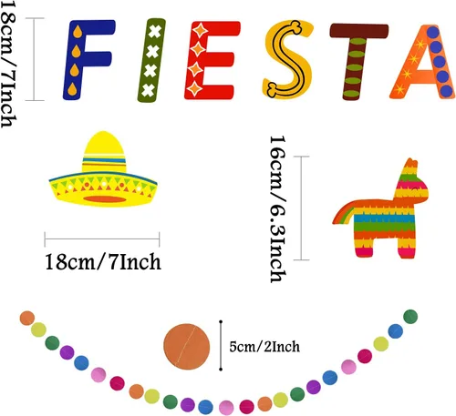 Vista 2 de ZERODECO Decoraciones de fiesta, pancarta multicolor para fiestas, abanicos de papel, guirnaldas, guirnaldas, festivales, remolinos temáticos