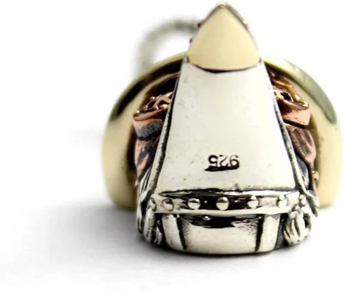Vista 5 de Colgante de plata de ley 925 de COSUMOSU Steampunk Plague Doctor Bird Beak Mask