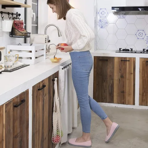 Vista 29 de Wishcotton Pantuflas ligeras de espuma viscoelástica para mujer, cómodas y antideslizantes, para interiores y exteriores
