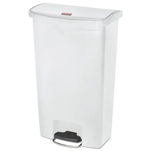 Vista 20 de Rubbermaid Commercial Products - Bote de basura Streamline Slim con pedal Papelera de plástico, 4 galones (15 litros), color rojo, con manos