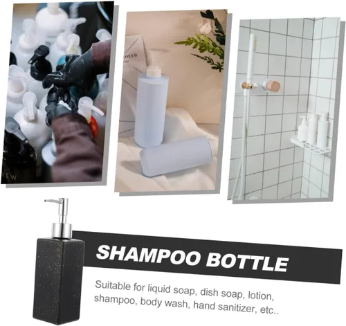 Vista 7 de STOBAZA Botella dispensadora de loción Push-top Botella de llenado de líquido de 11.8 fl oz para gel de ducha Mini Bomba