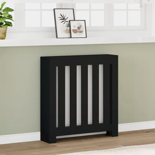 Vista 2 de vidaXL Radiator Cover, Black, 78 x 20 x 82 cm, Wood