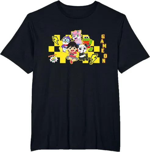 Vista 29 de Ryan's World Game On Characters Camiseta, Negro, S