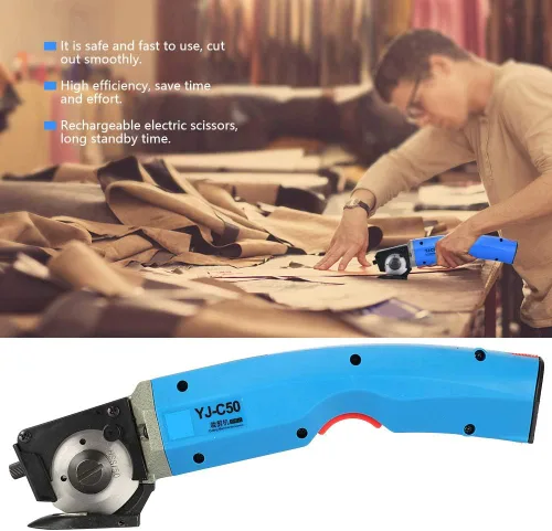 Vista 4 de Tijeras eléctricas inalámbricas 3.6V cortador rotativo recargable 4500rpm 35W 100-240V enchufe de EE. UU. con muela para cortadora de cartón de tela