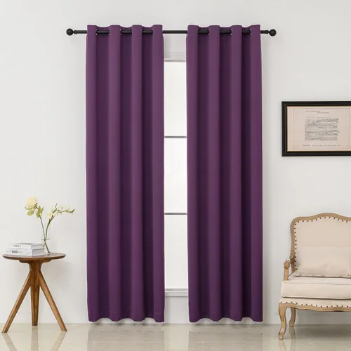 Vista 18 de Pickluc - Paneles de cortinas opacas con ojales, cortinas para bloquear la luz para el dormitorio, aisladas térmicamente, reducción de ruido