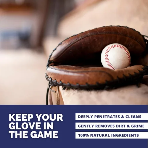 Vista 2 de Rhino Wax - Limpiador de guantes de béisbol (8 onzas) - Limpiador natural para guantes que elimina suave y eficazmente la suciedad y la suciedad