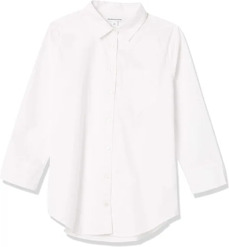 Vista 5 de Tienda Essentials - Camisa de popelina de manga 34 para mujer