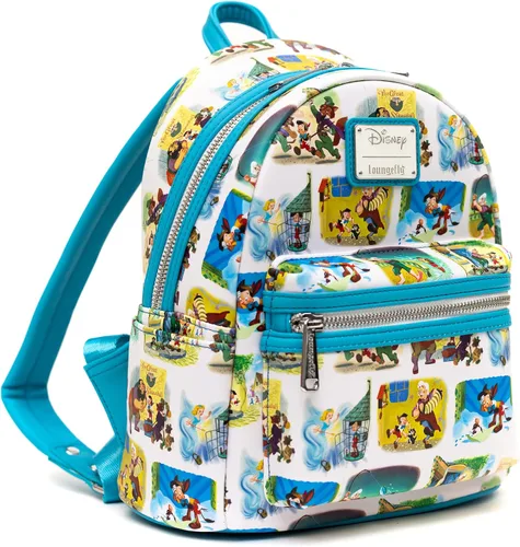 Vista 2 de Loungefly Disney Mini Mochila Pinocho Little Golden Books AOP Multicolor
