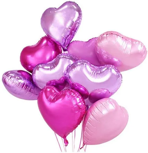 Vista 8 de 10 globos de papel de aluminio con forma de corazón de oro rosa, globos de helio, decoraciones de fiesta de cumpleaños, globos de boda para niños