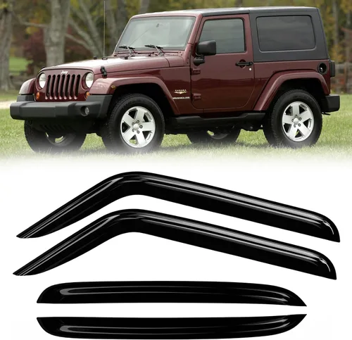 Vista 24 de Protectores de lluvia de ventana para Ford F150 SuperCab 2004-2014 2 piezas deflector de ventana para 09-14 F-150 con 2 puertas delanteras