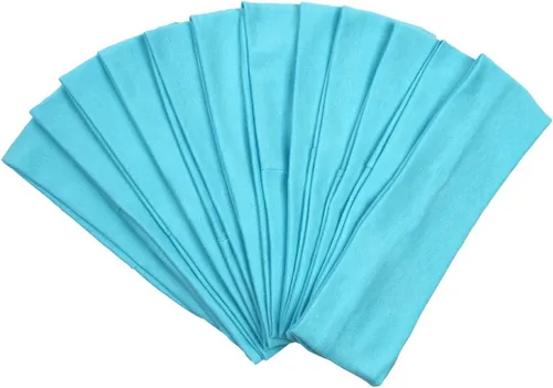 Vista 32 de Diademas para el pelo, bandas de ejercicio de algodón, suaves y elásticas, color sólido