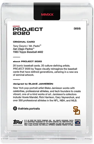 Vista 2 de Topps Proyecto 2020 Tarjeta 355-1983 Tony Gwynn de Blake Jamieson