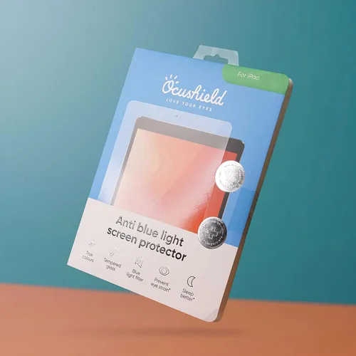 Vista 9 de Ocushield Protector de pantalla de vidrio templado antiluz azul para Apple iPad Mini 1/2/3 (7.9") - Filtro de luz azul para iPad - Anti reflejo