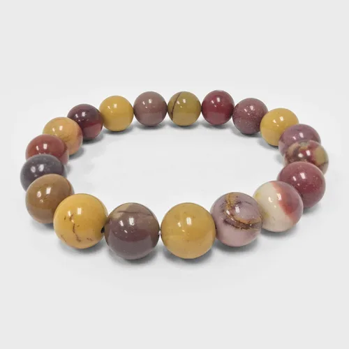 Vista 25 de Gem Avenue Handmade Round Bead Stretch Bracelet Unisex Natural Stone Beaded Jewelry for Men & Women, Elastic Wristband for Daily Wear