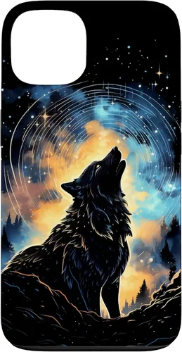 Vista 7 de Howling Wolf Space Galaxy Stars Wolves Animal Case for iPhone 17