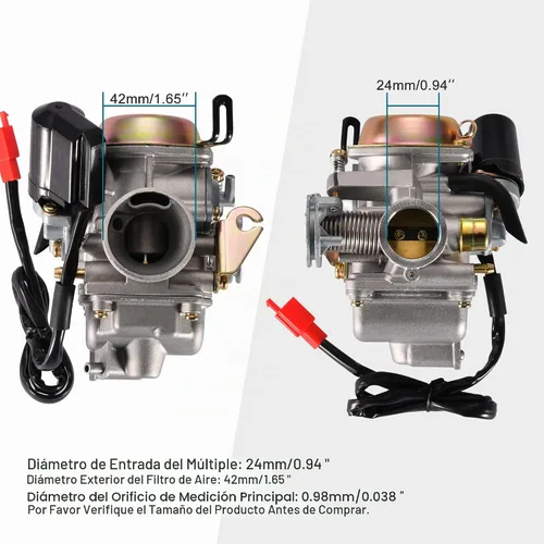 Vista 2 de GOOFIT PD24J carburador para GY6 150 cc ATV motor 157QMJ de Scooter