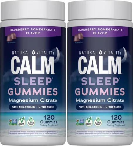 Vista 7 de Natural Vitality Gomitas para dormir SLEEP, suplemento de magnesio con melatonina y L-teanina, vegano, sin gluten, ayuda al cuerpo a conciliar