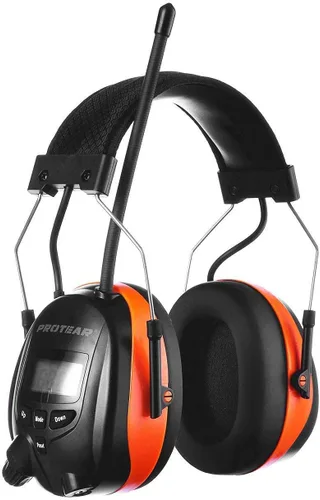 Vista 11 de Bluetooth 5.4 AM/FM Radio Hearing Protection Earmuff, 25dB NRR Rechargeable for Mowing, Construction, Chainsaw