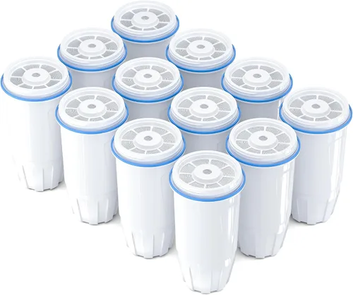 Vista 8 de Filtro de Agua Reemplazo Mejorado Compatible con Jarra y Dispensador Zero ZR-001 ZR-004 ZP-006 ZR-017, Sistema de Filtro de Cinco Etapas, Reduce