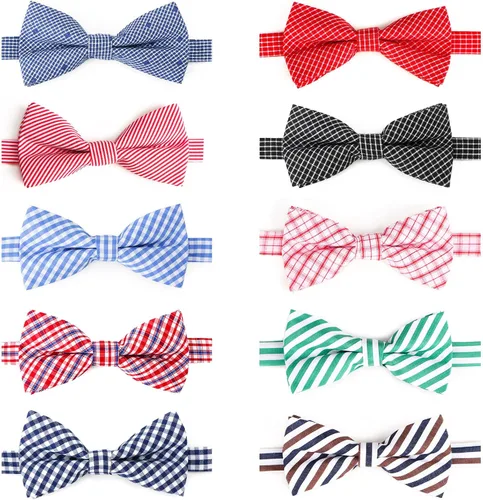 Vista 9 de Segarty Pajaritas para perros, 10 lazos a granel, circunferencia máxima del cuello de 17 pulgadas, lazos para mascotas con cuello ajustable, lazo