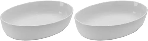 Vista 7 de Pfaltzgraff Burrito Oval - Juego de 4 cuencos de frutas para inmersión, 7 pulgadas, color blanco