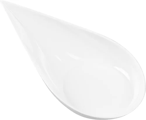 Vista 10 de Restaurantware Cucharas de lágrima de 4 x 2 pulgadas, 20 cucharas de aperitivo – Cucharas desechables de plástico blanco con sangría para bodas