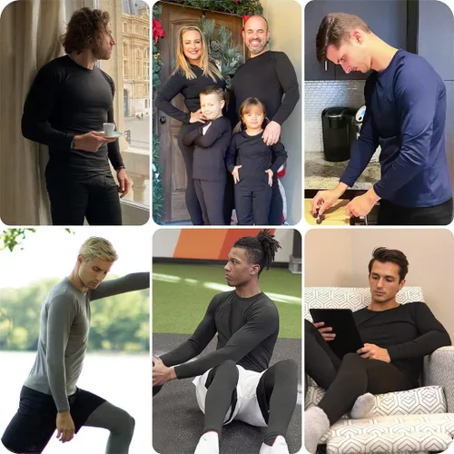 Vista 4 de Thermajohn Long Johns - Ropa interior térmica para hombre con forro polar para clima frío