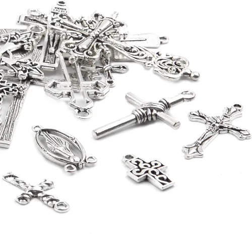 Vista 3 de Aylifu Mixed Jesus Christ Cross Crucifix Dangle Pendant