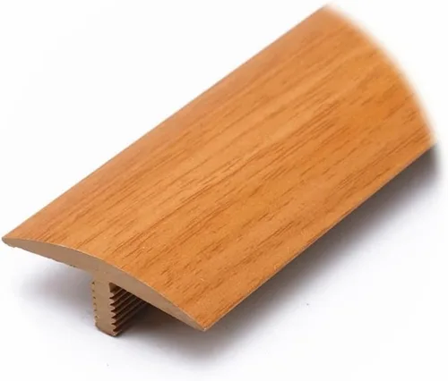 Vista 10 de KADEUX Transición de suelo cortable, umbral en forma de T, transición de madera a azulejo, tiras de conexión de espacio para pisos, ribete de PVC