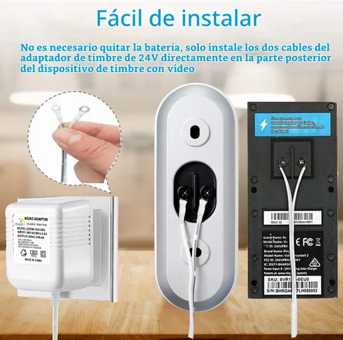 Vista 2 de Transformador de corriente especial para timbre de video, adaptador de corriente de 18V500MA para timbre Ring, compatible con Ring, Nest, Eufy