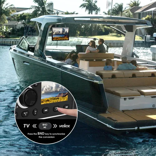 Vista 6 de Radio estéreo marina de FM del receptor de audio/vídeo de Bluetooth, MECH menos para el yate, deporte del poder
