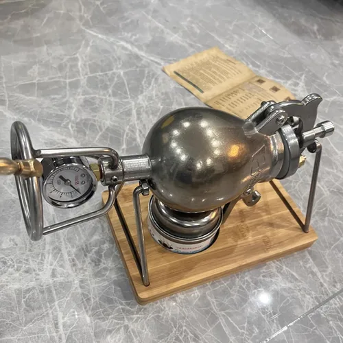 Vista 7 de Máquina de palomitas de maíz, máquina de palomitas de maíz, cañón de palomitas de maíz de mano de acero inoxidable 304, máquina de palomitas de maíz