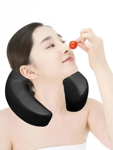 Vista 2 de Cojín universal para masaje, reposacabezas y cuello, para sillas de masaje, cama de spa (negro)
